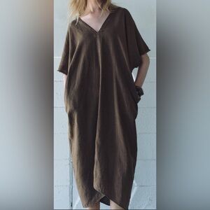 Zara ZW Collection Linen Blend Tunic Dress. NWT